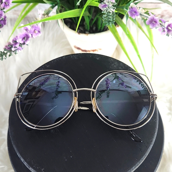 Fashion Sunglasses, round with wire rims!!! - Picture 3 of 3